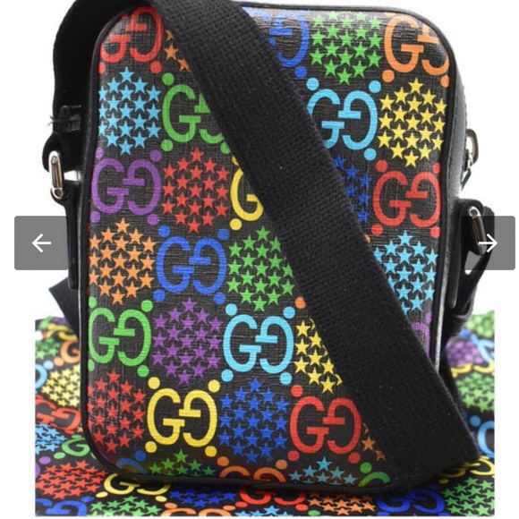 💯% Auth NEW Gucci GG Supreme Psychedelic Cross Body Bag with Box - Picture 4 of 8